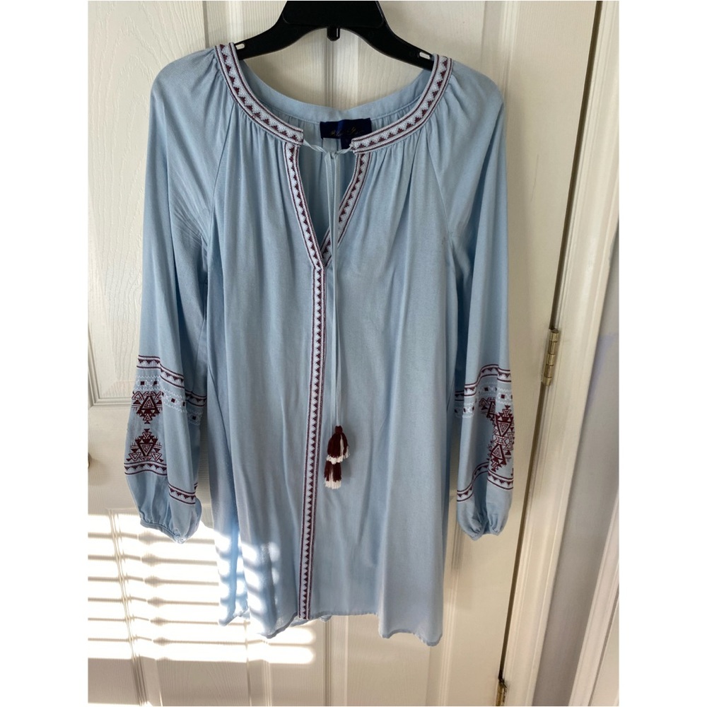 Blue dress with accents!